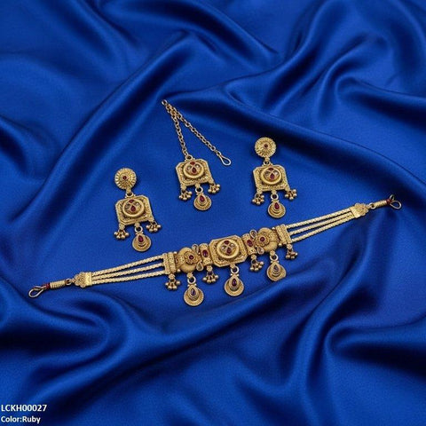 LCKH00027 ANI Tear Flower Choker Set - LCKH