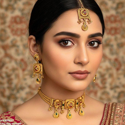 LCKH00027 ANI Tear Flower Choker Set - LCKH