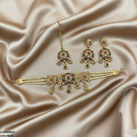 LCKH00022 ANI Tear Flower Choker Set - LCKH