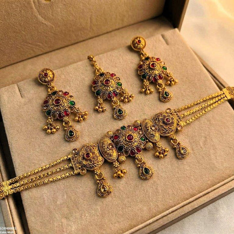 LCKH00022 ANI Tear Flower Choker Set - LCKH