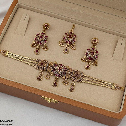 LCKH00022 ANI Tear Flower Choker Set - LCKH