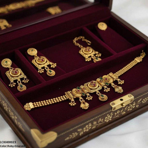 LCKH00023 ANI Tear Flower Choker Set - LCKH