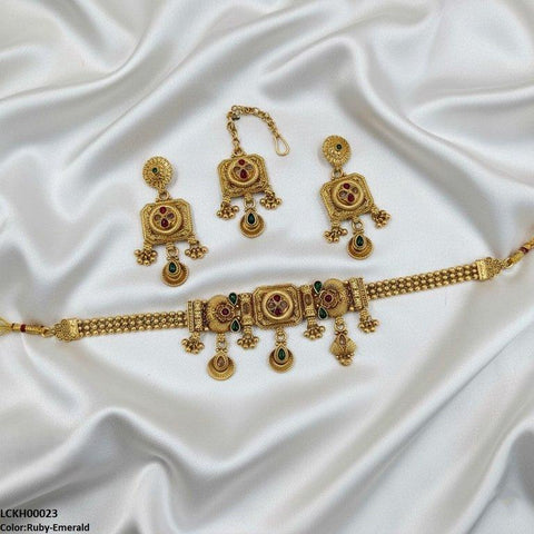 LCKH00023 ANI Tear Flower Choker Set - LCKH