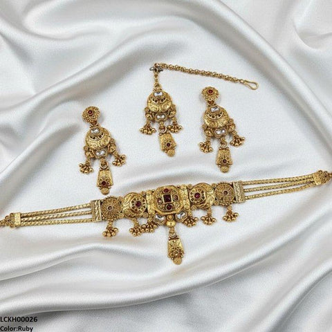 LCKH00026 ANI Noon Ball Drop Choker Set - LCKH