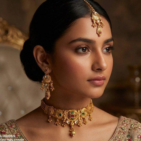 LCKH00026 ANI Noon Ball Drop Choker Set - LCKH