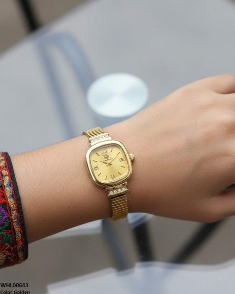 WHL00643 ZWA Square Dial Shafal Chain Women's Watch - WHL