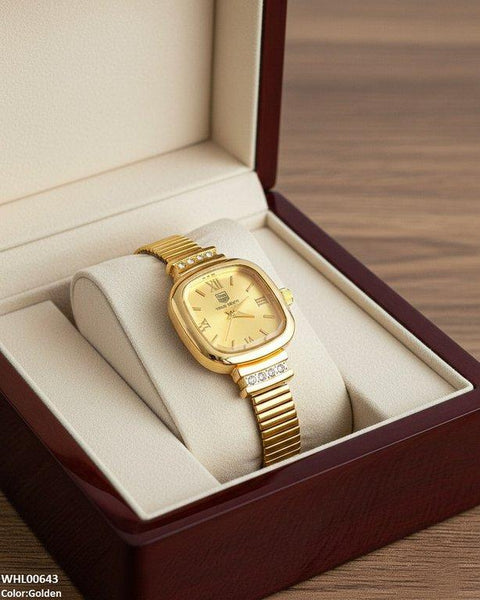 WHL00643 ZWA Square Dial Shafal Chain Women's Watch - WHL