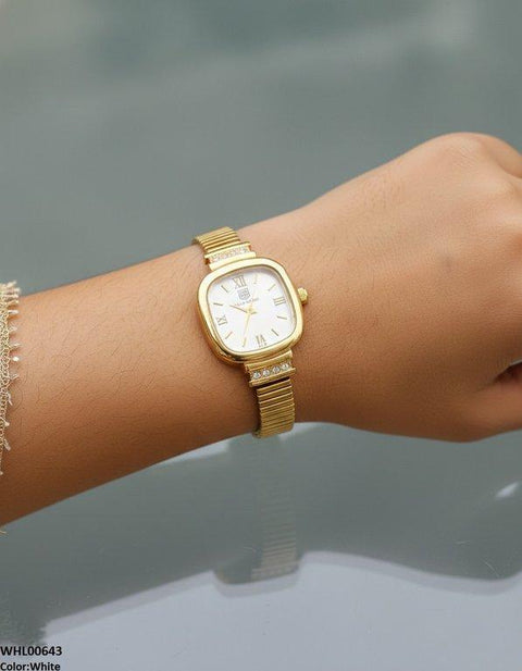 WHL00643 ZWA Square Dial Shafal Chain Women's Watch - WHL