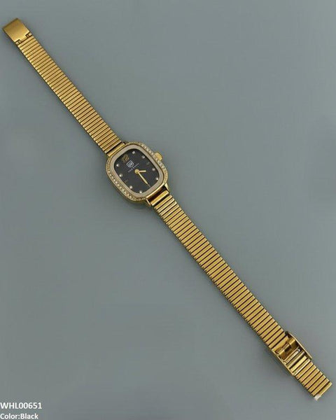 WHL00651 ZWA Rectangle Stone Shafal Chain Women's Watch - WHL