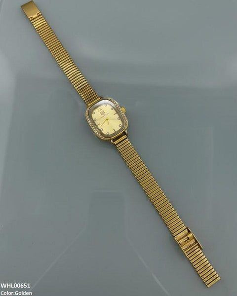 WHL00651 ZWA Rectangle Stone Shafal Chain Women's Watch - WHL