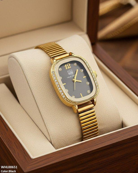 WHL00651 ZWA Rectangle Stone Shafal Chain Women's Watch - WHL