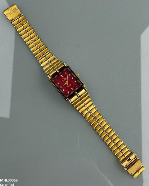 MHL00069 IWA Rectangle Dial Stone Men's Watch - MHL