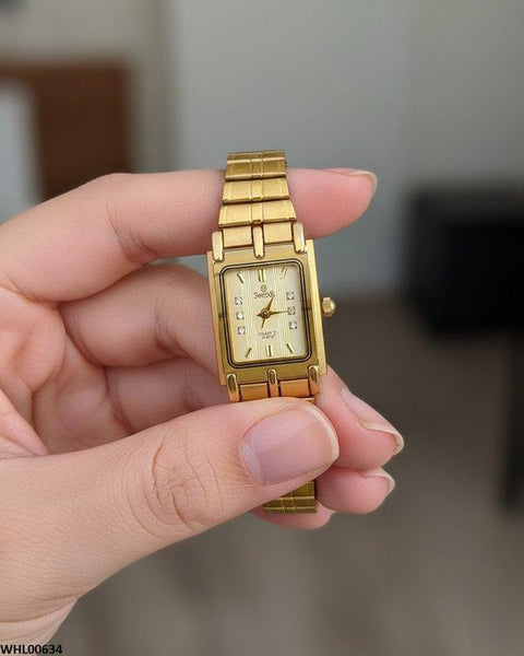 WHL00634 IWA Rectangle Champagne Dial Women's Watch - WHL