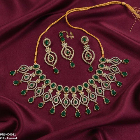 PNSH00031 FRN Tear Drop Necklace Set - PNSH
