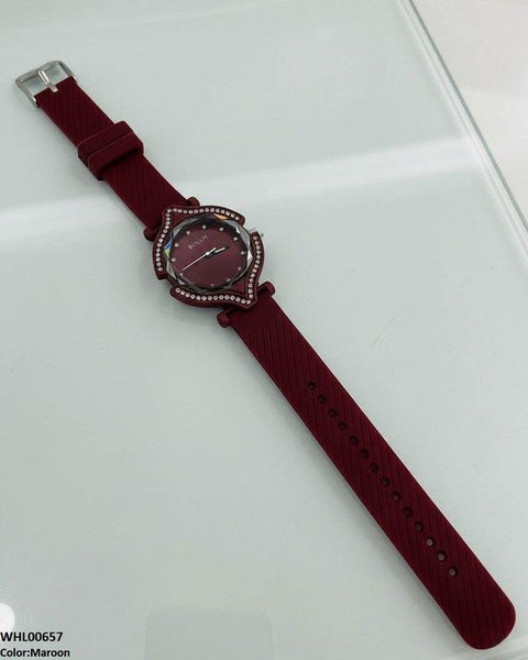 WHL00657 ZWA Round Rhinestone Bezel Women's Watch - WHL