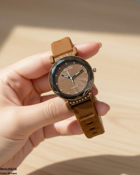WHL00658 ZWA Round Stone Dial Women's Watch - WHL