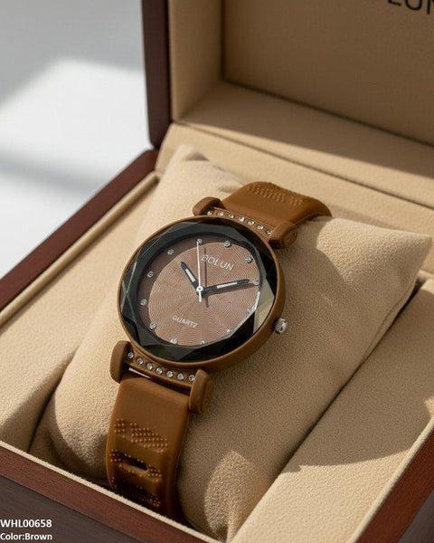 WHL00658 ZWA Round Stone Dial Women's Watch - WHL