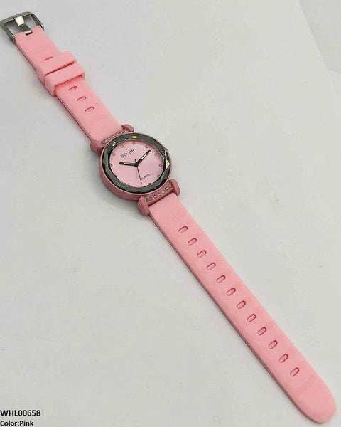 WHL00658 ZWA Round Stone Dial Women's Watch - WHL