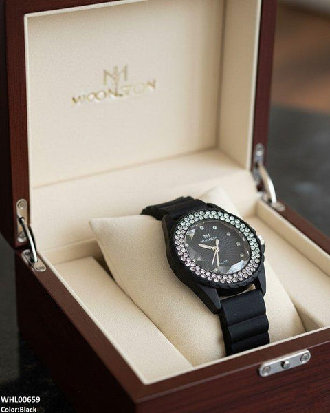 WHL00659 ZWA Round Rhinestone Women's Watch - WHL