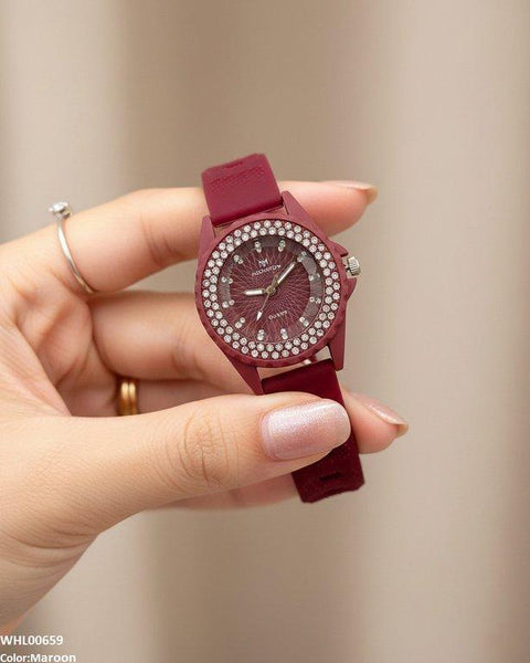 WHL00659 ZWA Round Rhinestone Women's Watch - WHL