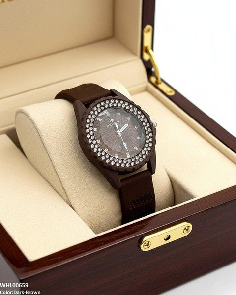 WHL00659 ZWA Round Rhinestone Women's Watch - WHL