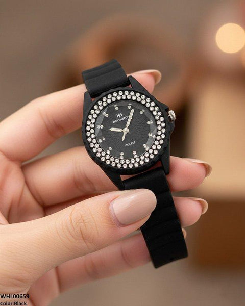 WHL00659 ZWA Round Rhinestone Women's Watch - WHL