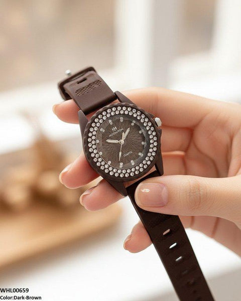 WHL00659 ZWA Round Rhinestone Women's Watch - WHL