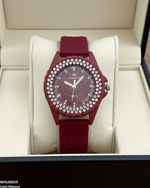 WHL00659 ZWA Round Rhinestone Women's Watch - WHL