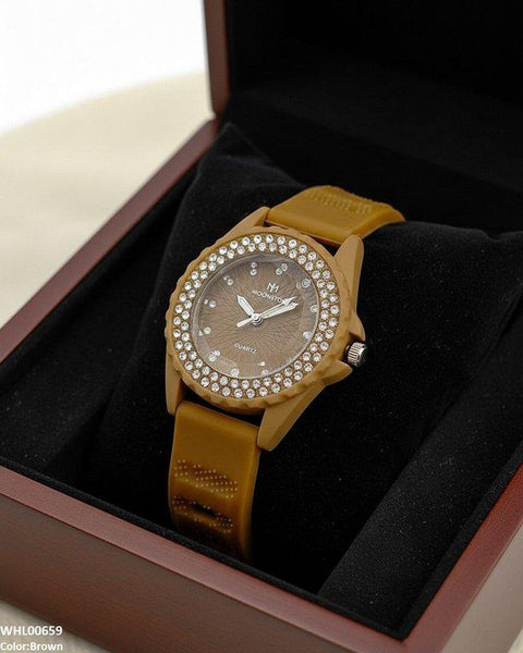 WHL00659 ZWA Round Rhinestone Women's Watch - WHL