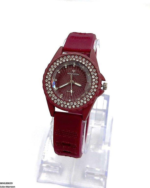 WHL00659 ZWA Round Rhinestone Women's Watch - WHL
