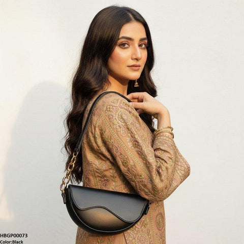 HBGP00073 Aurelia Saddle Armpit Bag Black