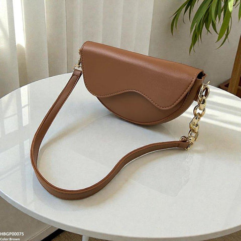 HBGP00075 Aurelia Saddle Armpit Bag Brown