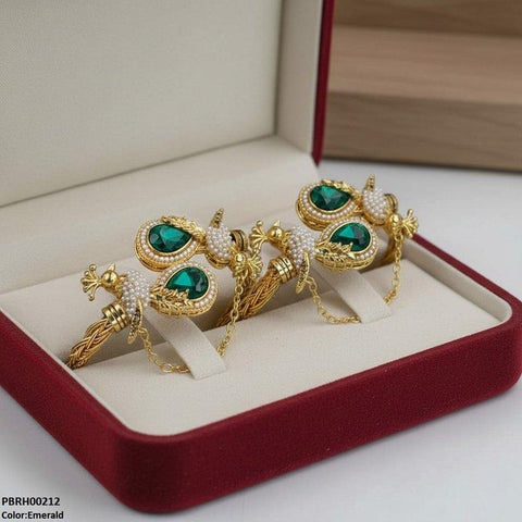 PBRH00212 MZM Tear/Pearl Peacock Set Adjustable - PBRH