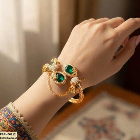 PBRH00212 MZM Tear/Pearl Peacock Set Adjustable - PBRH