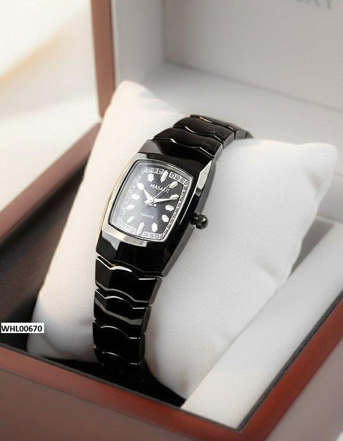 WHL00670 HWR Square Stone Dial Women's Watch - WHL