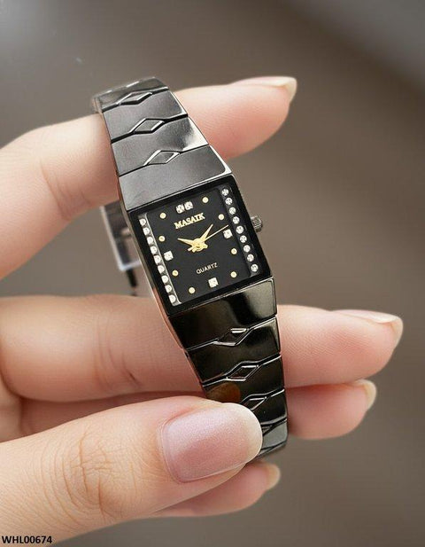 WHL00674 HWR Square Stone Dial Women's Watch - WHL
