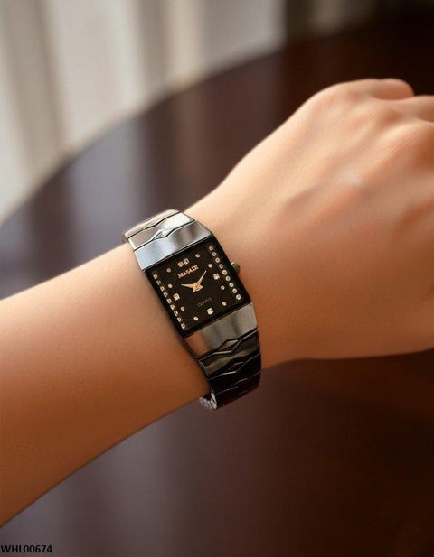 WHL00674 HWR Square Stone Dial Women's Watch - WHL