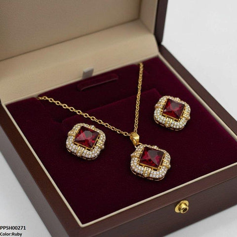 PPSH00271 MZM Square Pendant Set - PPSH