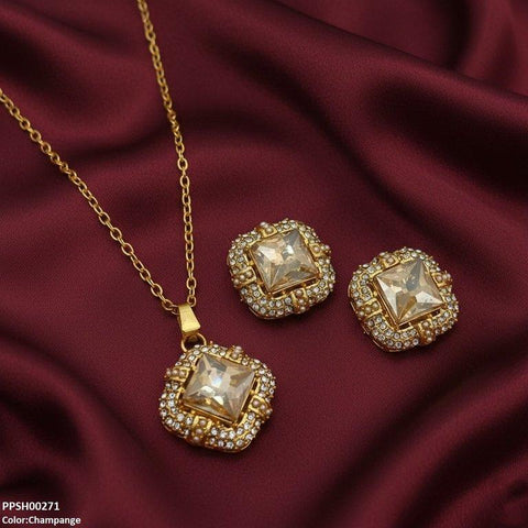 PPSH00271 MZM Square Pendant Set - PPSH