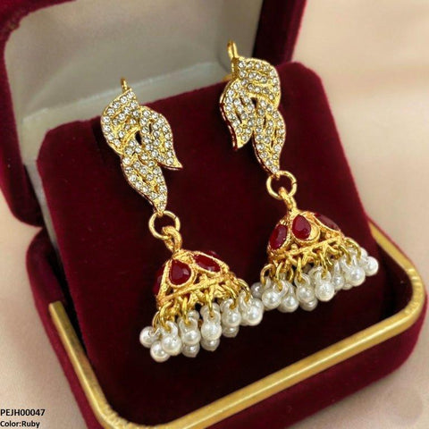 PEJH00047 FRN Tear Pearl Drop Jhumki - PEJH