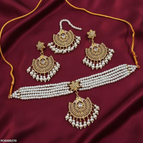 PCKH00270  MZM Star Pearl Drop Choker Set - PCKH