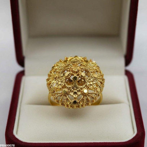 PRH00078 MZM Round Flower Ring Adjustable - PRH