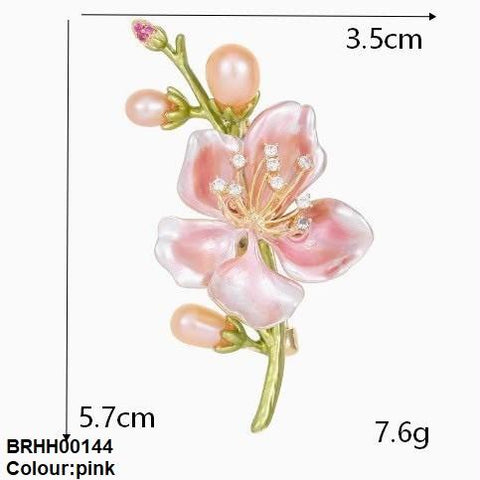 BRHH00144  XST Mongolia Flower Broach - BRHH