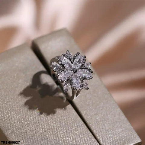 TRSH00927 KYC  Marquise Flower Zircon Ring Adjustable - TRSH