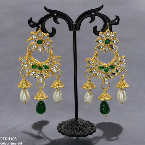 PEDH103 FRN Jhumki Pearl Drop Earrings  - PEDH