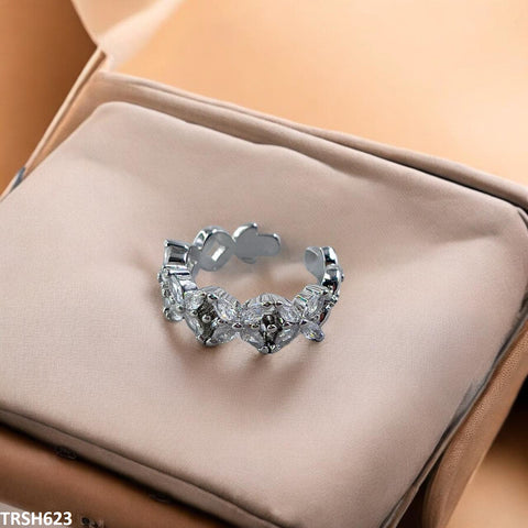 TRSH623 SJS Marquise Flower  Ring Adjustable - TRSH