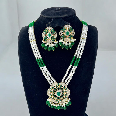 CMLH00051 SDQ Round Pearl Drop Mala Set - CMLH