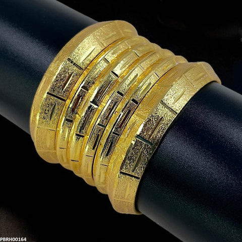PBRH00164 MZM Gold Bangles 6 Pcs Set - PBRH