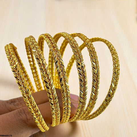 PBRH00173 FRN Double Rope Twist Bangles 6 Pcs Set - PBRH