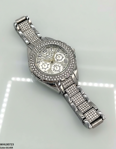 WHL00723 HWR Round Stone Dial Women's Watch - WHL